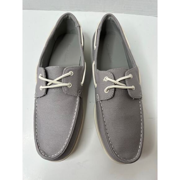 Club Room Mens Elliot Canvas Lifestyle Loafers Size 11.5M Grey NEW - Picture 2 of 8